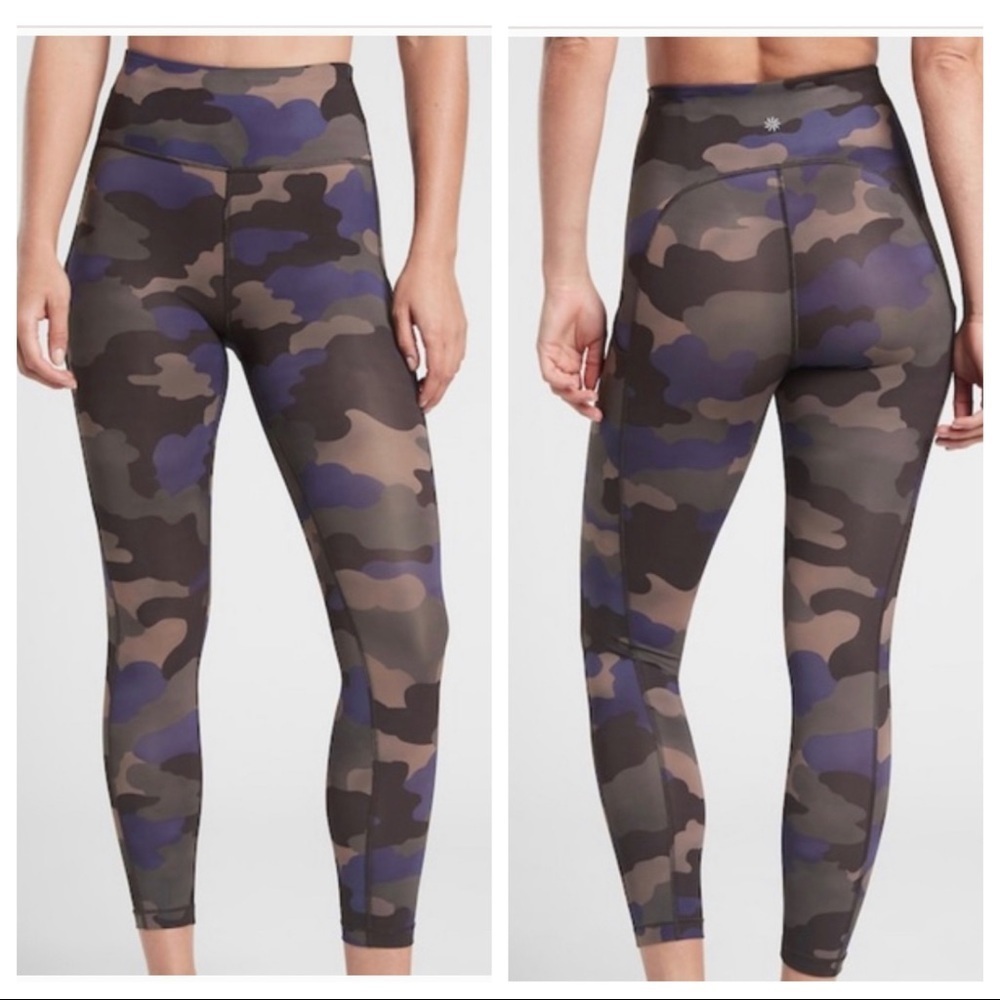 Athleta Ultimate‎ Stash Pocket Printed 7/8 Camo Tight Pants Leggings Size XS